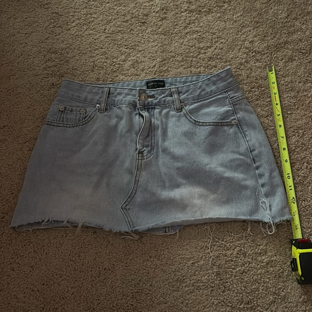 White Fox Boutique Light Blue Mini Skirt - Picture 6 of 7